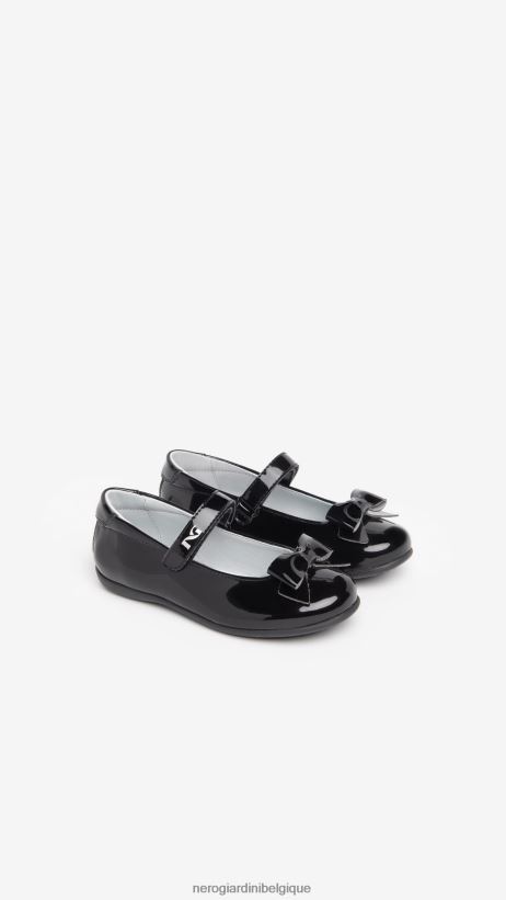 chaussure être NeroGiardini fille art. i327542f ballerines junior en tissu technique noir F2F08N422