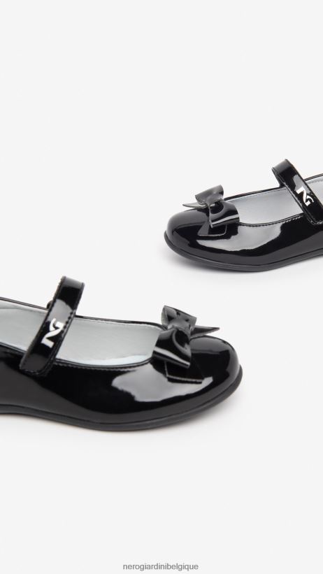 chaussure être NeroGiardini fille art. i327542f ballerines junior en tissu technique noir F2F08N422