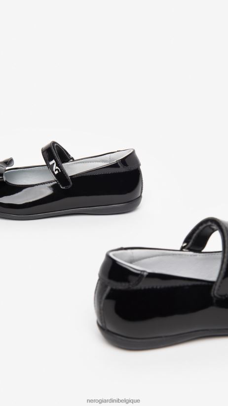chaussure être NeroGiardini fille art. i327542f ballerines junior en tissu technique noir F2F08N422