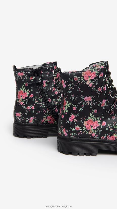 chaussure être NeroGiardini fille art. i327553f bottes de combat junior en tissu technique noir F2F08N435