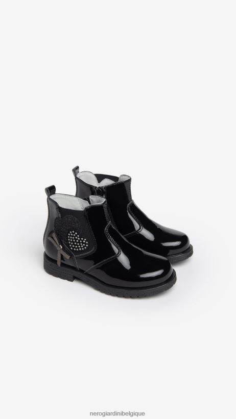 chaussure être NeroGiardini fille art. i327571f bottines chelsea junior en tissu technique noir F2F08N438