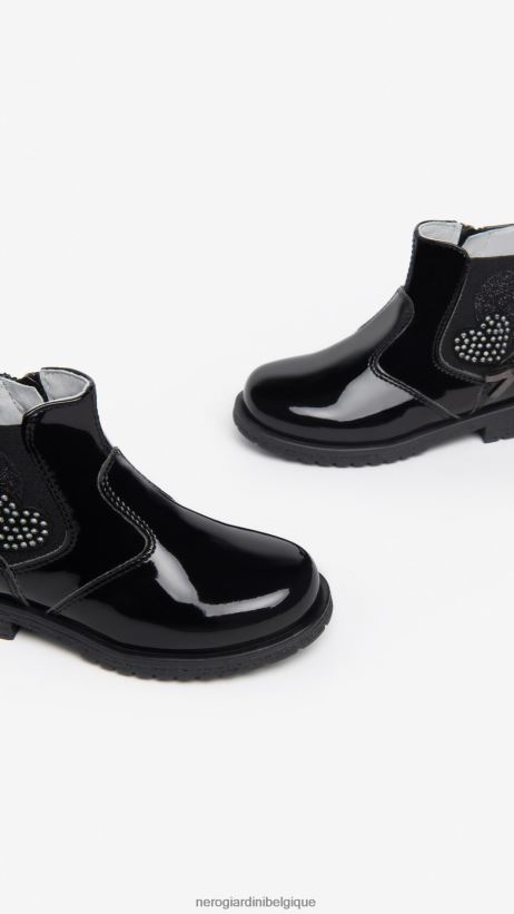 chaussure être NeroGiardini fille art. i327571f bottines chelsea junior en tissu technique noir F2F08N438