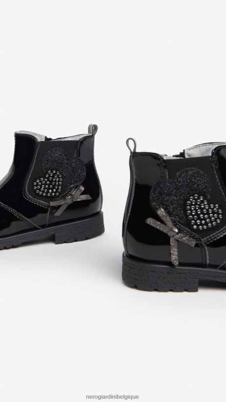 chaussure être NeroGiardini fille art. i327571f bottines chelsea junior en tissu technique noir F2F08N438
