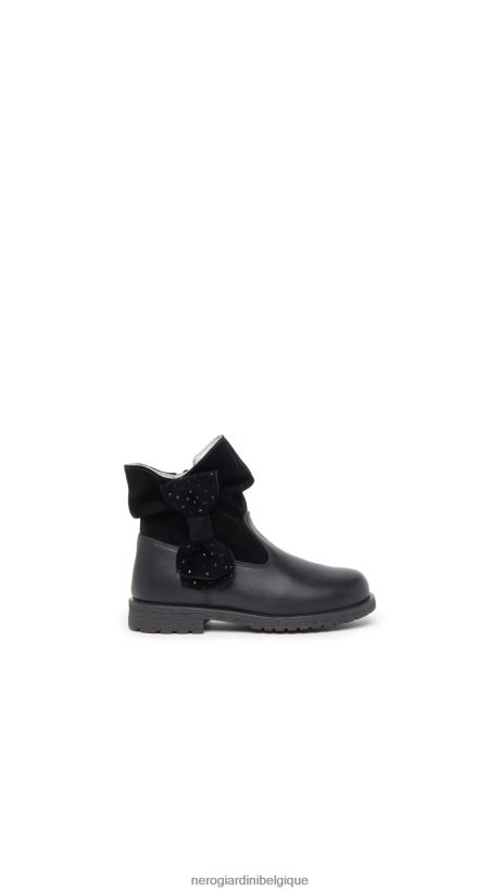 chaussure être NeroGiardini fille art. i327580f bottines en cuir junior noir F2F08N440