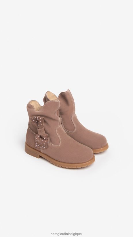 chaussure être NeroGiardini fille art. i327581f bottines en cuir junior cipria F2F08N441