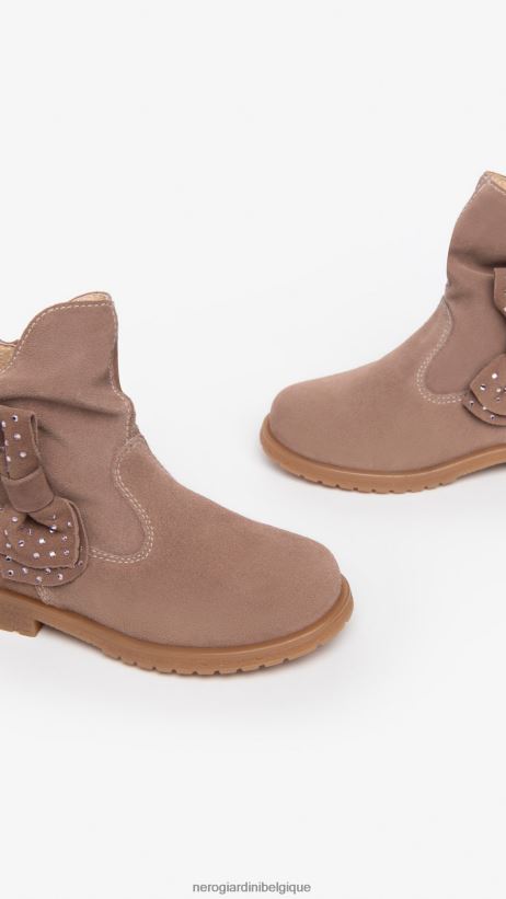 chaussure être NeroGiardini fille art. i327581f bottines en cuir junior cipria F2F08N441