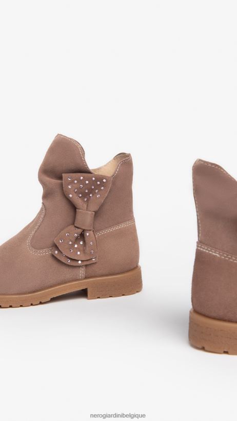 chaussure être NeroGiardini fille art. i327581f bottines en cuir junior cipria F2F08N441