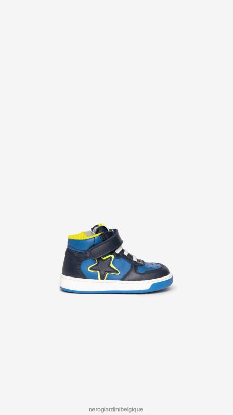 chaussure être NeroGiardini garçon art. baskets i325000m junior en cuir incantant F2F08N381