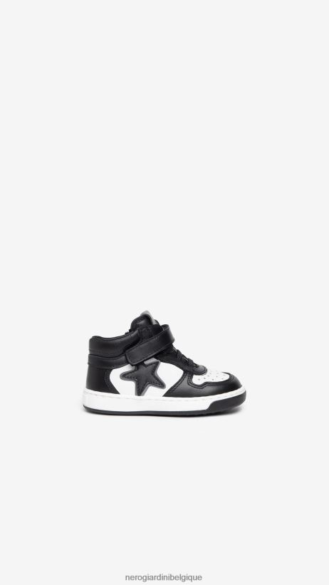 chaussure être NeroGiardini garçon art. baskets i325001m junior en cuir noir F2F08N380