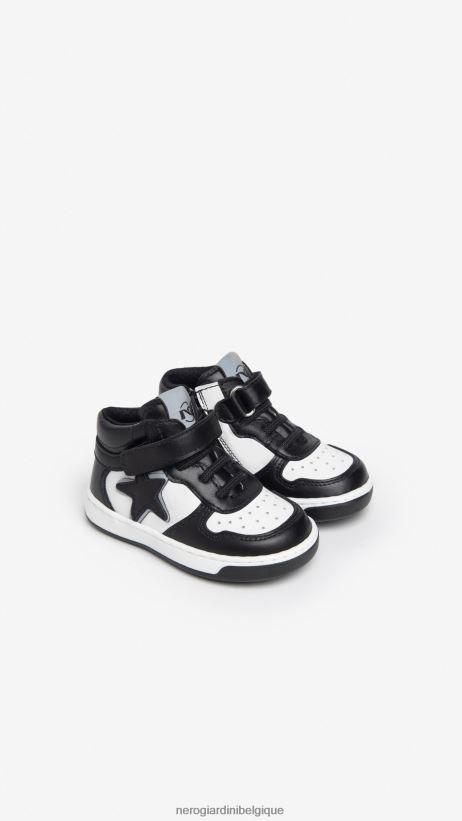 chaussure être NeroGiardini garçon art. baskets i325001m junior en cuir noir F2F08N380