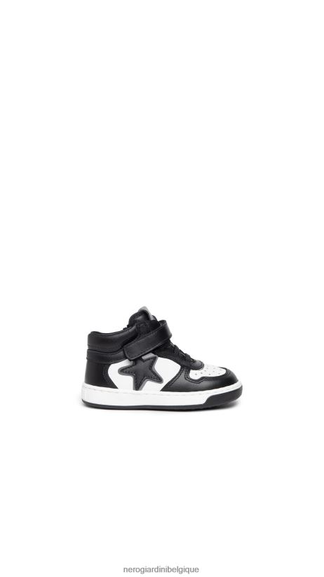 chaussure être NeroGiardini garçon art. baskets i325001m junior en cuir noir F2F08N380
