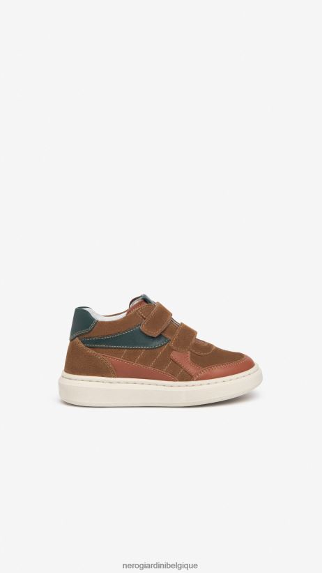 chaussure être NeroGiardini garçon art. baskets i328980m junior en cuir cuoio F2F08N384