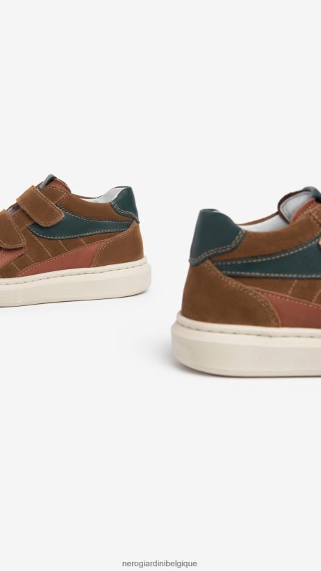 chaussure être NeroGiardini garçon art. baskets i328980m junior en cuir cuoio F2F08N384