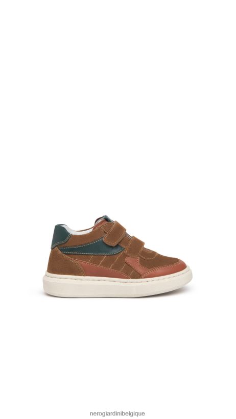 chaussure être NeroGiardini garçon art. baskets i328980m junior en cuir cuoio F2F08N384