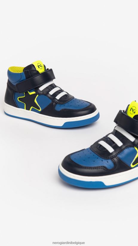 chaussure être NeroGiardini garçon art. baskets i329000m junior en cuir incantant F2F08N387