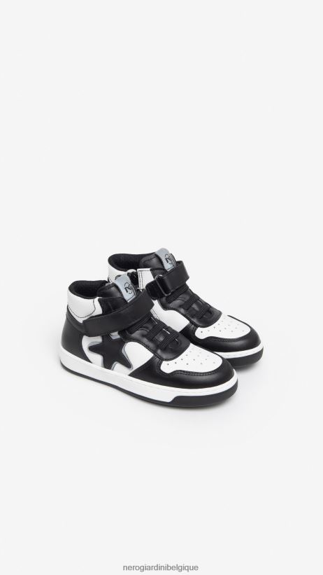 chaussure être NeroGiardini garçon art. baskets i329001m junior en cuir noir F2F08N386