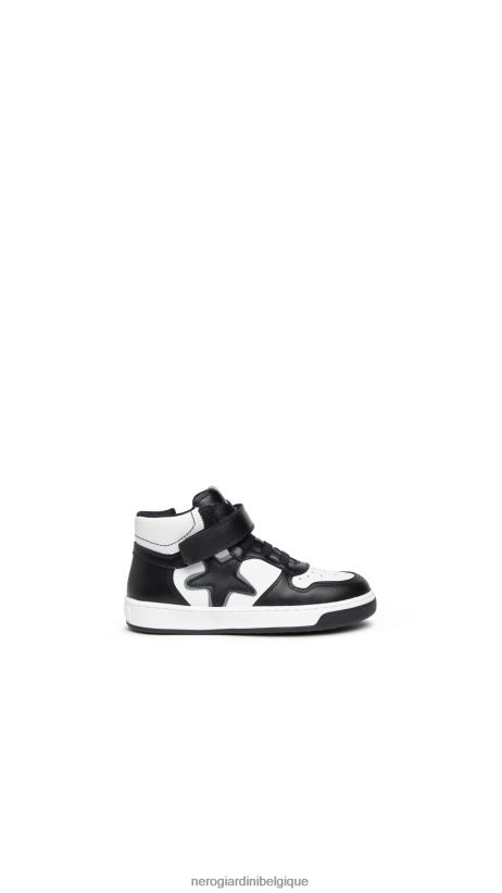 chaussure être NeroGiardini garçon art. baskets i329001m junior en cuir noir F2F08N386