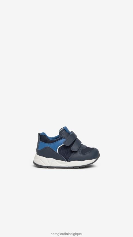 chaussure être NeroGiardini garçon art. i324970m baskets junior en cuir et toile incantant F2F08N376