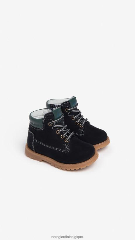 chaussure être NeroGiardini garçon art. i325030m bottines en cuir junior marine F2F08N390