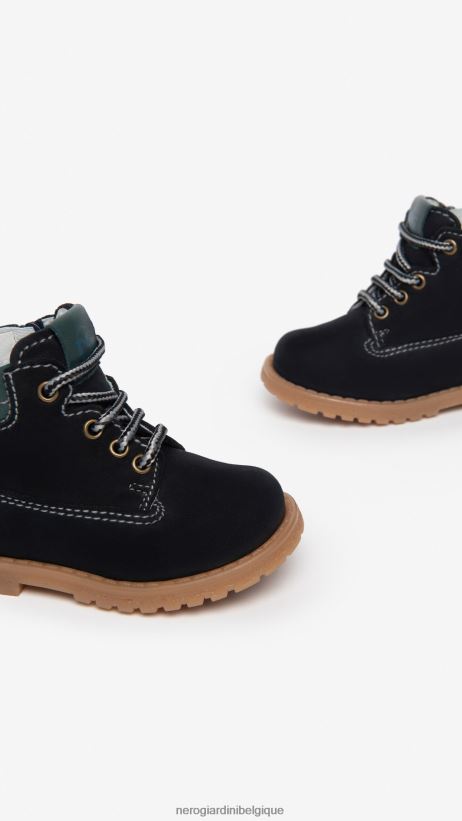 chaussure être NeroGiardini garçon art. i325030m bottines en cuir junior marine F2F08N390