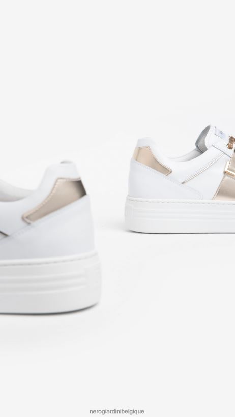 chaussure être NeroGiardini femmes art. baskets en cuir i308413d blanc F2F08N27