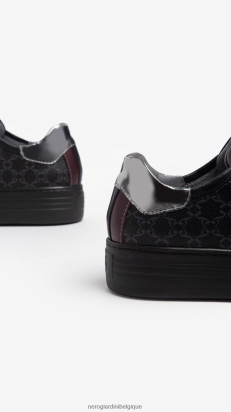chaussure être NeroGiardini femmes art. baskets en cuir i308420d noir F2F08N21