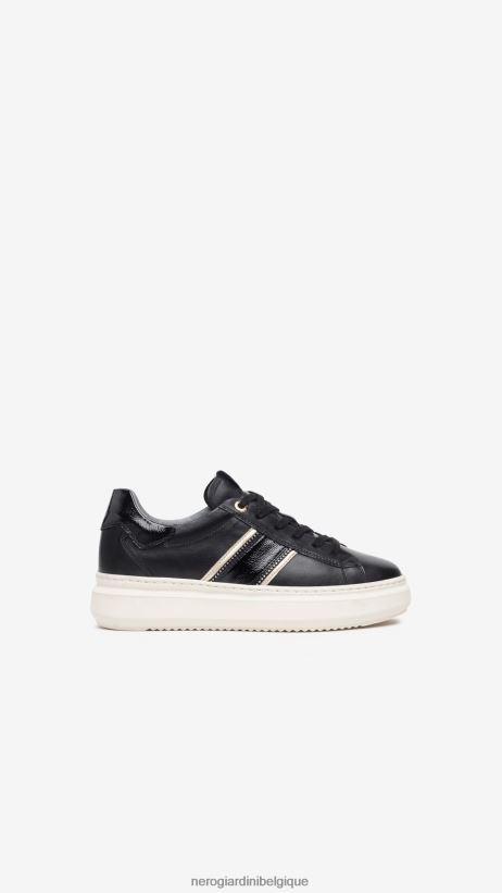 chaussure être NeroGiardini femmes art. baskets en cuir i308430d noir F2F08N5