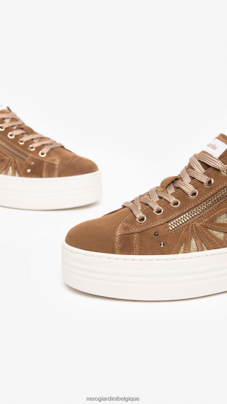 chaussure être NeroGiardini femmes art. baskets i308411d en cuir et en daim malto F2F08N16