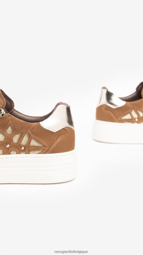 chaussure être NeroGiardini femmes art. baskets i308411d en cuir et en daim malto F2F08N16