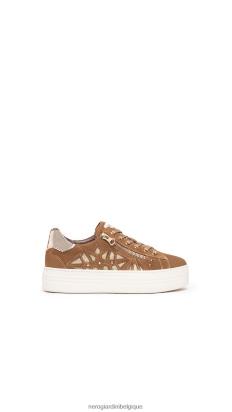 chaussure être NeroGiardini femmes art. baskets i308411d en cuir et en daim malto F2F08N16