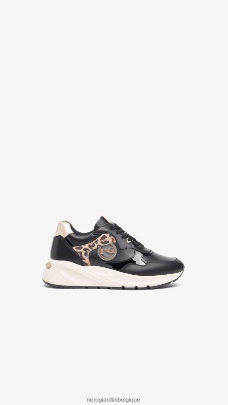 chaussure être NeroGiardini femmes art. baskets en cuir i308330d noir F2F08N12