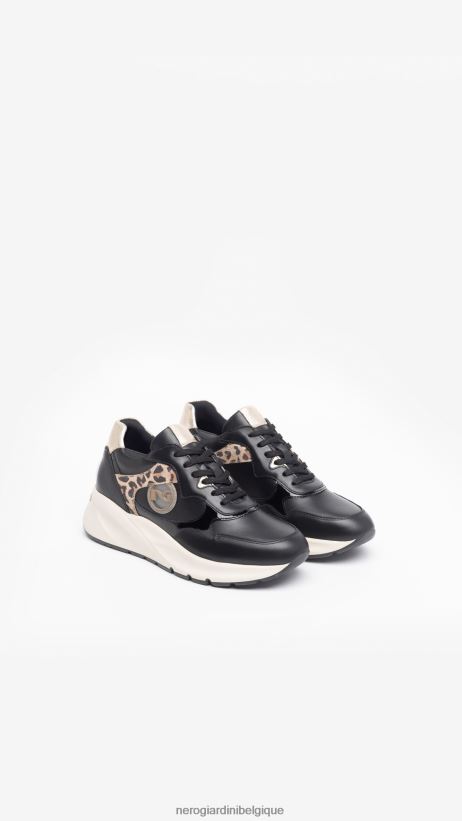 chaussure être NeroGiardini femmes art. baskets en cuir i308330d noir F2F08N12