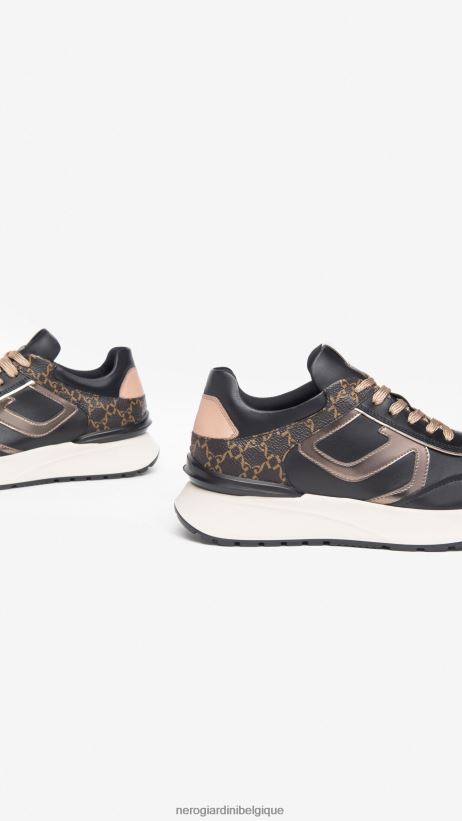 chaussure être NeroGiardini femmes art. baskets en cuir i308350d noir F2F08N8
