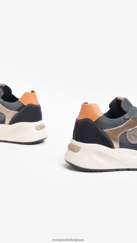 chaussure être NeroGiardini femmes art. baskets i308331d en cuir et en daim Sibérie F2F08N34