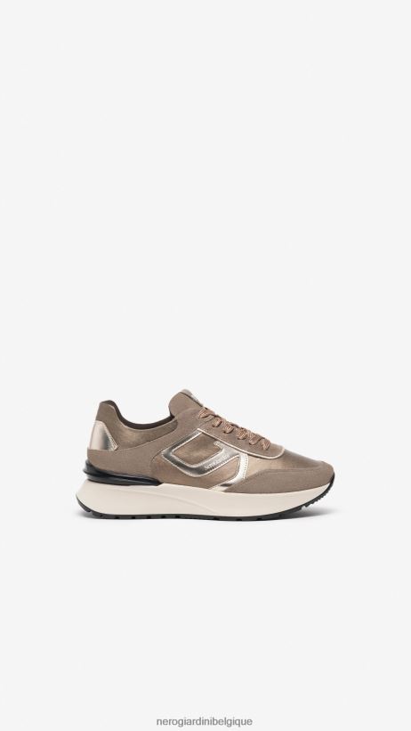 chaussure être NeroGiardini femmes art. baskets i308356d en cuir et en daim Talpa F2F08N26