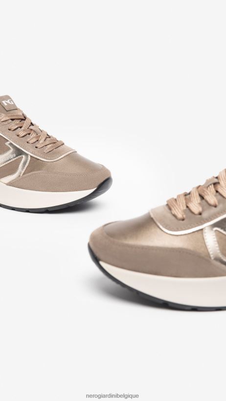 chaussure être NeroGiardini femmes art. baskets i308356d en cuir et en daim Talpa F2F08N26