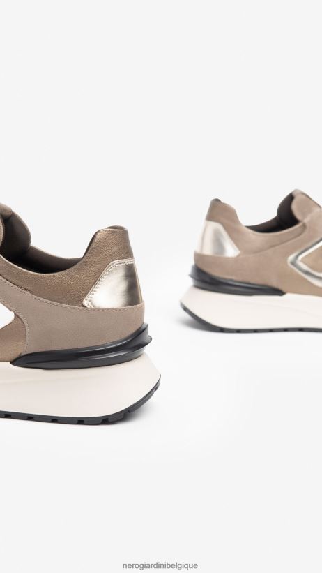 chaussure être NeroGiardini femmes art. baskets i308356d en cuir et en daim Talpa F2F08N26