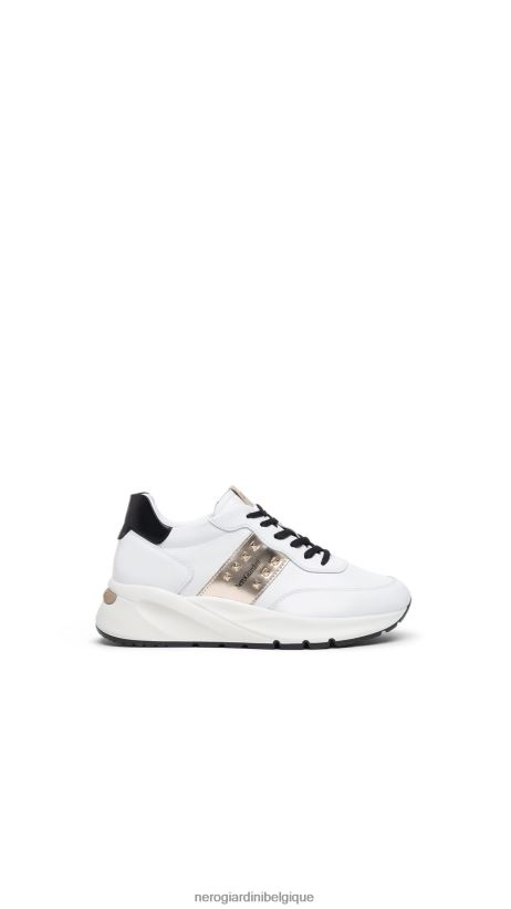 chaussure être NeroGiardini femmes art. i308336d baskets en cuir blanc F2F08N24
