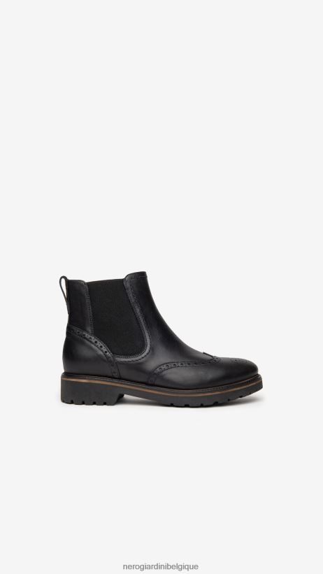 chaussure être NeroGiardini femmes art. i013123d bottines chelsea en cuir noir F2F08N205