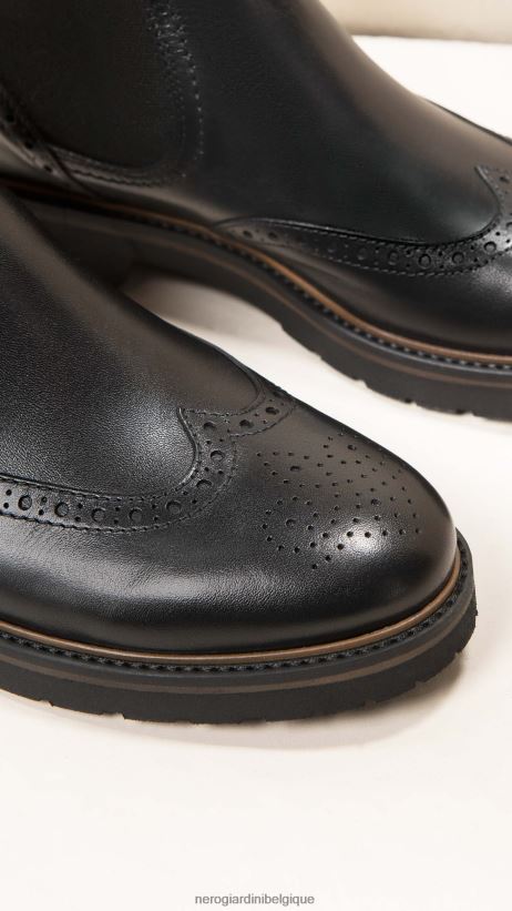 chaussure être NeroGiardini femmes art. i013123d bottines chelsea en cuir noir F2F08N205