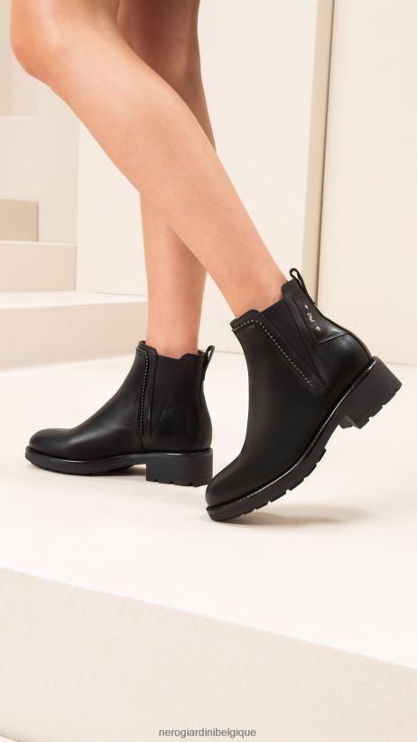 chaussure être NeroGiardini femmes art. i205800d bottines chelsea en cuir noir F2F08N213