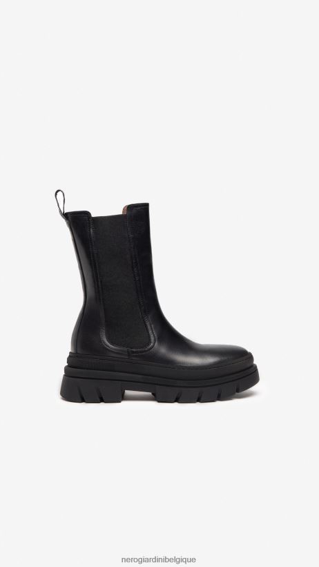 chaussure être NeroGiardini femmes art. i206066d bottines chelsea en cuir noir F2F08N217