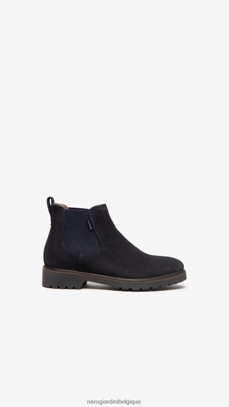 chaussure être NeroGiardini femmes art. i216810d bottines chelsea en daim bleu F2F08N207