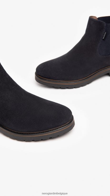 chaussure être NeroGiardini femmes art. i216810d bottines chelsea en daim bleu F2F08N207
