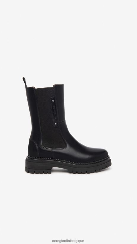 chaussure être NeroGiardini femmes art. i308950d bottines chelsea en cuir noir F2F08N211