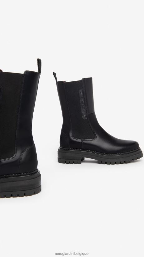 chaussure être NeroGiardini femmes art. i308950d bottines chelsea en cuir noir F2F08N211
