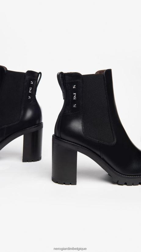 chaussure être NeroGiardini femmes art. i308980d bottines chelsea en cuir noir F2F08N225