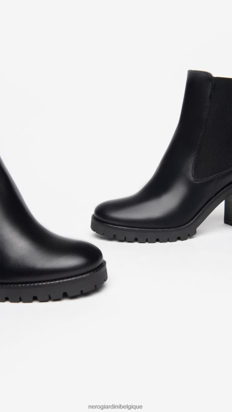 chaussure être NeroGiardini femmes art. i308980d bottines chelsea en cuir noir F2F08N225