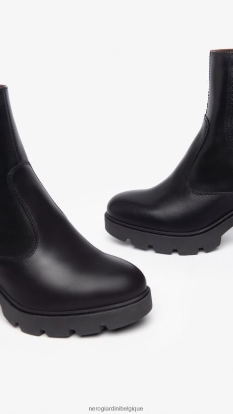 chaussure être NeroGiardini femmes art. i309020d bottines en cuir noir F2F08N224