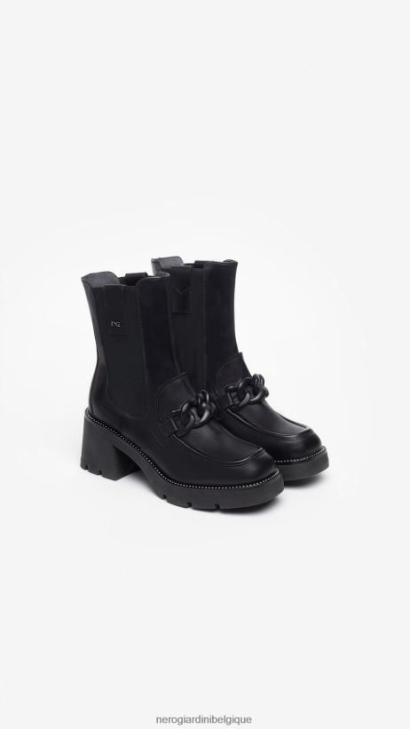 chaussure être NeroGiardini femmes art. i309041d bottines chelsea en cuir noir F2F08N226